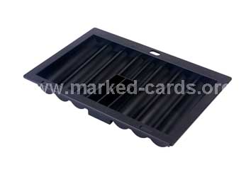 Plastica nera Chip Tray, Accessori di gioco, carte segnate